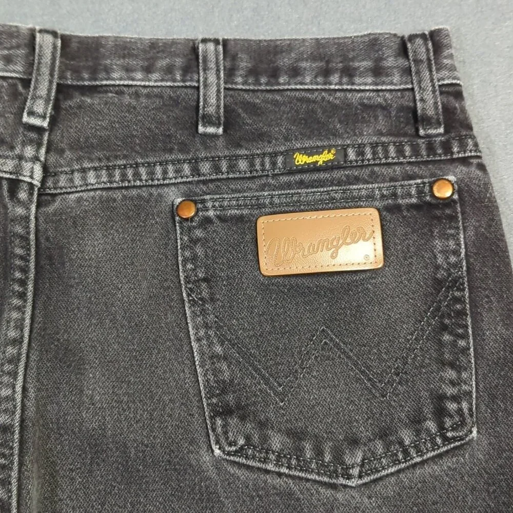 Wrangler Jeans Men's 36x32 Fits 35x31 Black 936WBK Cowboy Cut Slim Fit Western